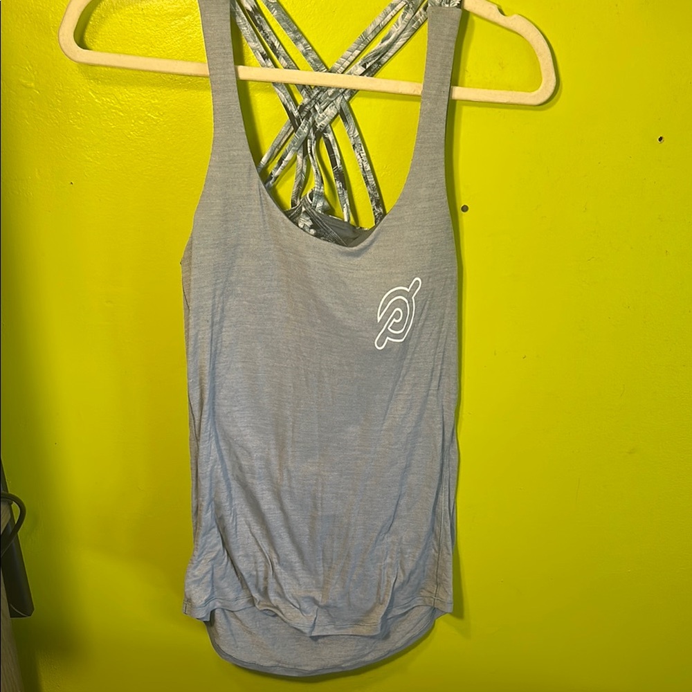 Lululemon Athletica Gray Backless Ruched Sleeveless Tank Top
